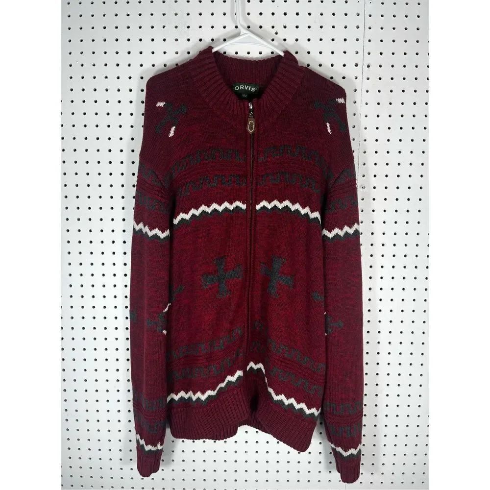 Orvis zip up sweater